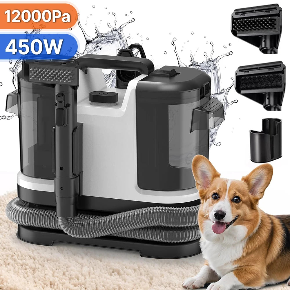 Máquina de Limpeza a Extracção Portátil Spot Cleaner 750W - 15KPa para Sofás e Tapetes