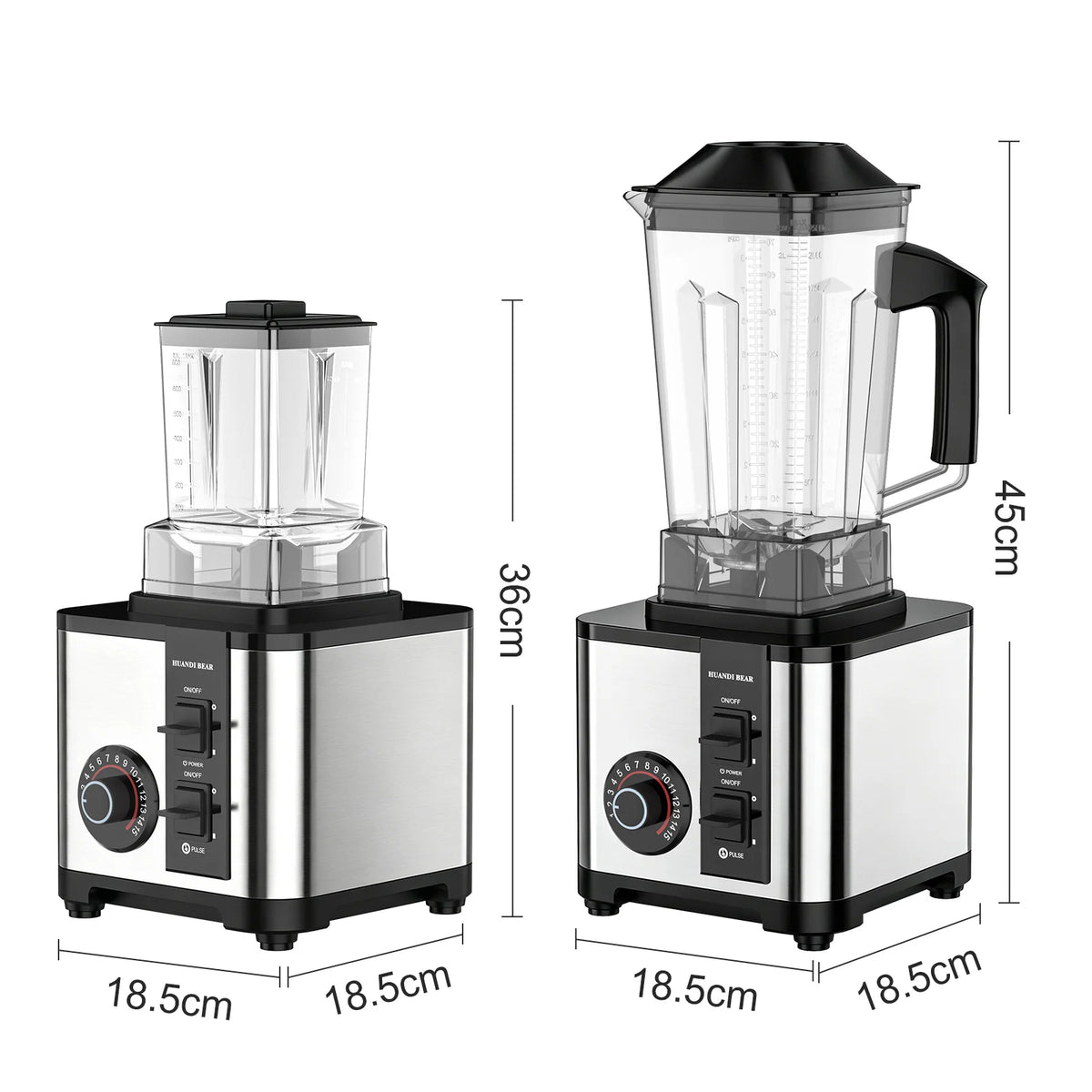 Liquidificador e Triturador de Alta Velocidade 2-in-1 2.5L 9500W - 24000RPM