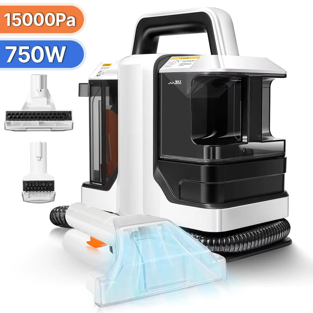 Máquina de Limpeza a Extracção Portátil Spot Cleaner 750W - 15KPa para Sofás e Tapetes