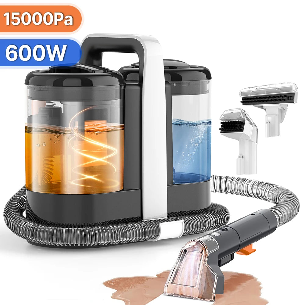 Máquina de Limpeza a Extracção Portátil Spot Cleaner 750W - 15KPa para Sofás e Tapetes
