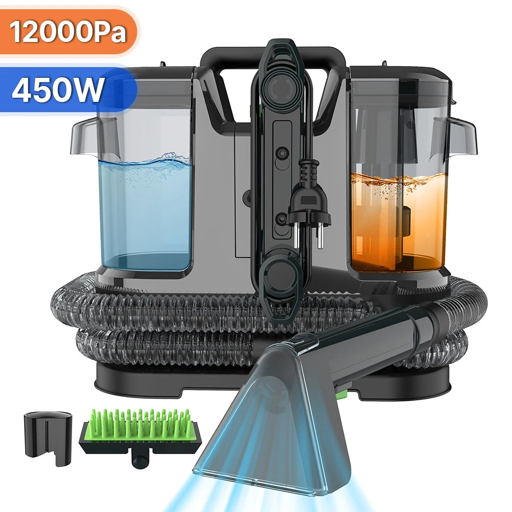 Máquina de Limpeza a Extracção Portátil Spot Cleaner 750W - 15KPa para Sofás e Tapetes