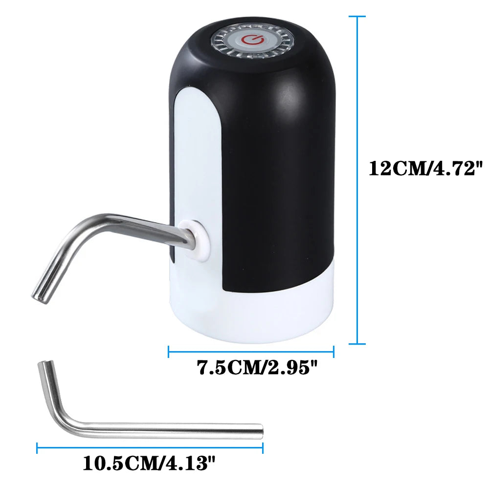 Título: Bomba de Água Elétrica Automática Recarregável por USB para Garrafões