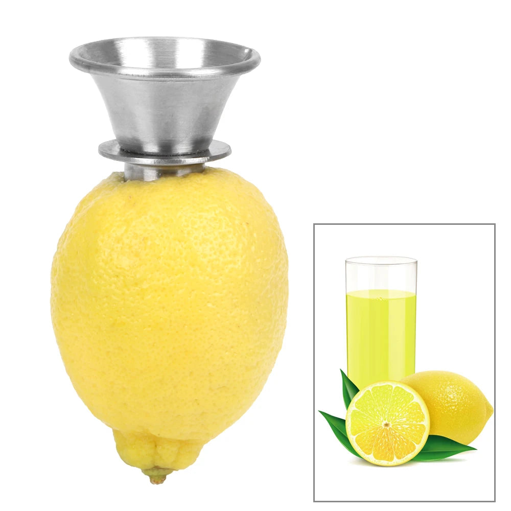 Espremedor Manual de Aço Inoxidável para Limão, Laranja e Citrinos com Bico Despejador