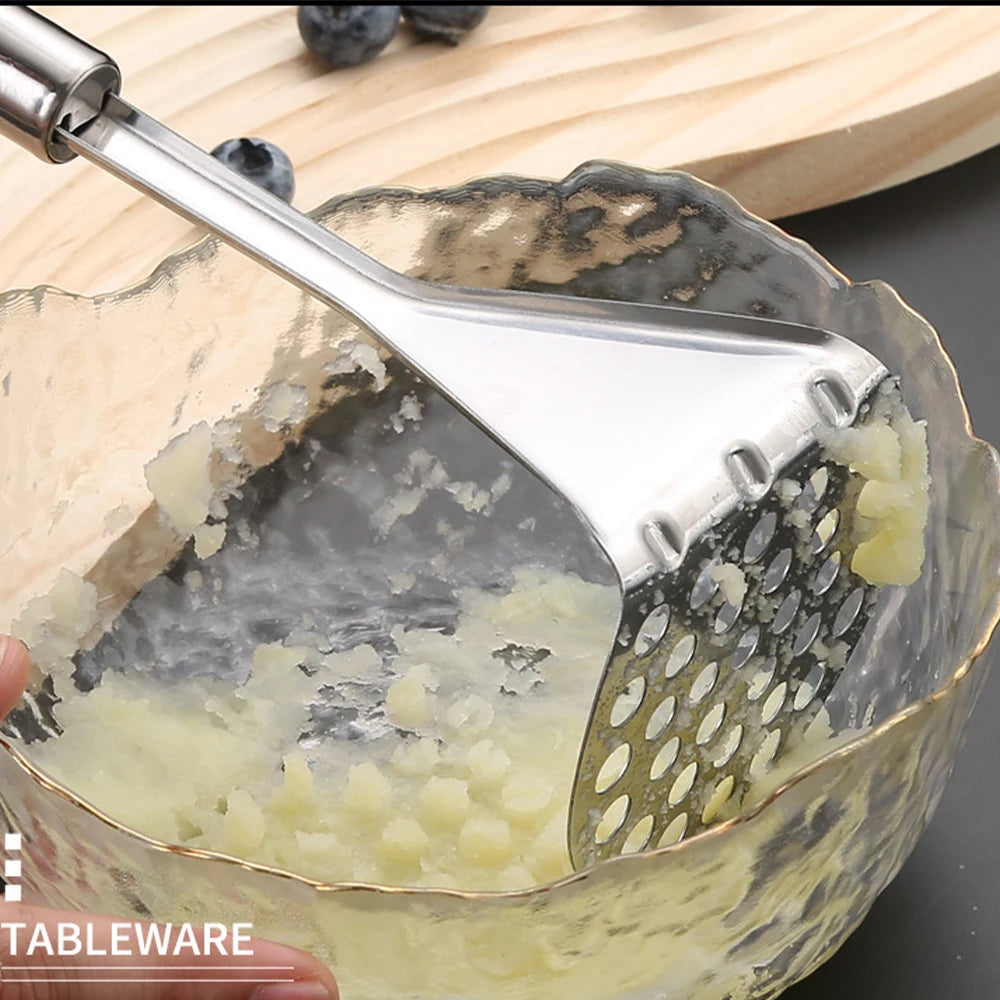 Esmagador Manual de Batatas e Legumes em Aço Inoxidável