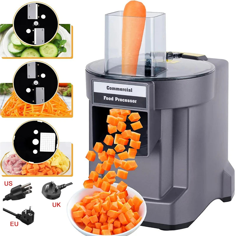 Cortador Elétrico de Legumes 3 em 1 para Fatiar, Ralar e Picar