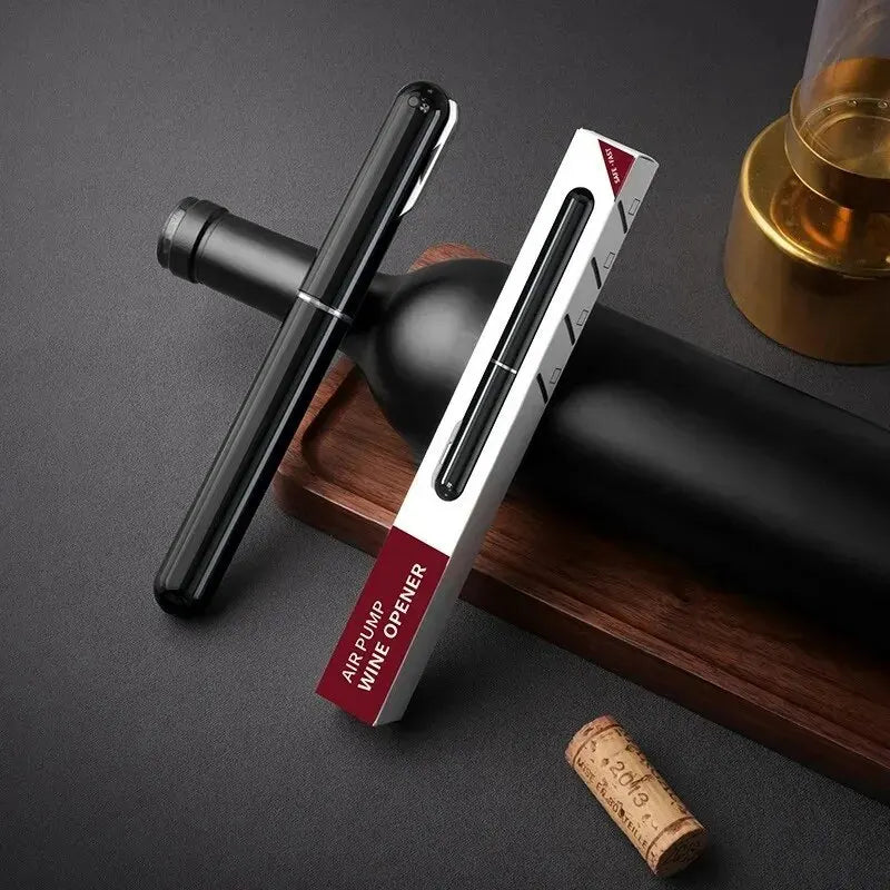 Saca-Rolhas de Vinho a Ar Comprimido em Forma de Caneta com Agulha em Aço Inoxidável