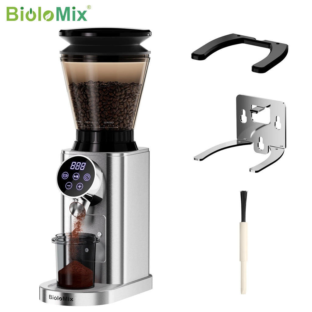 Moinho de Café BioloMix com Mós Cónicas e 48 Níveis de Moagem
