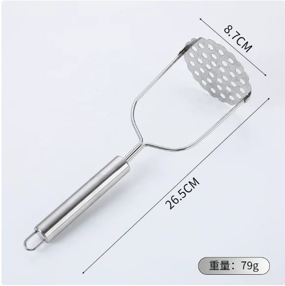 Esmagador Manual de Batatas e Legumes em Aço Inoxidável