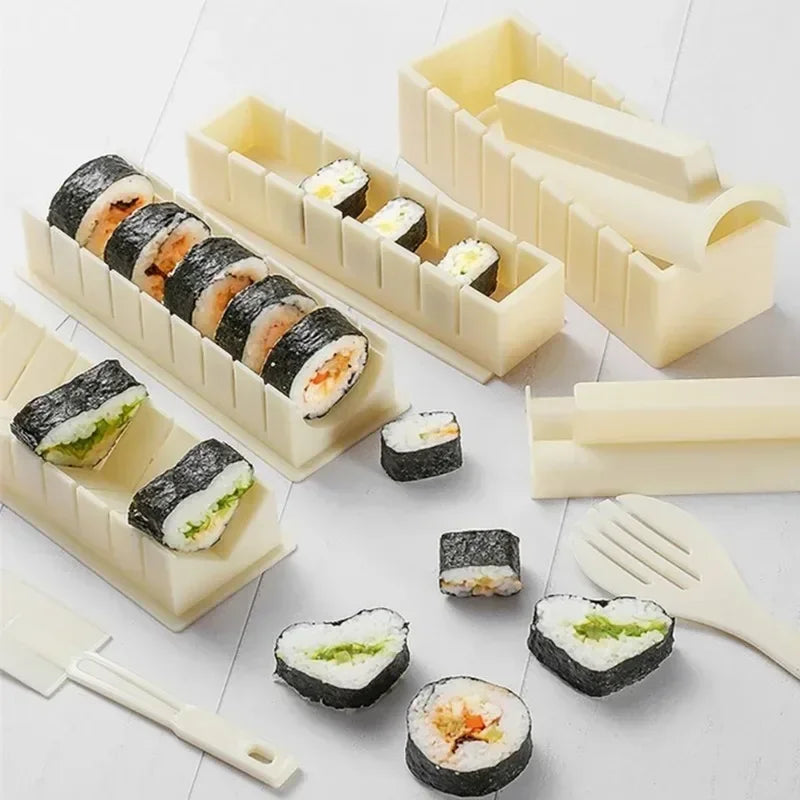 Molde de Sushi DIY com Formas Múltiplas para Rolos de Arroz Japonês