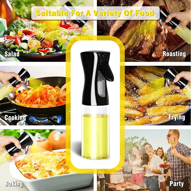 Frasco Spray Pulverizador de Azeite e Óleo para Cozinha e Air Fryer