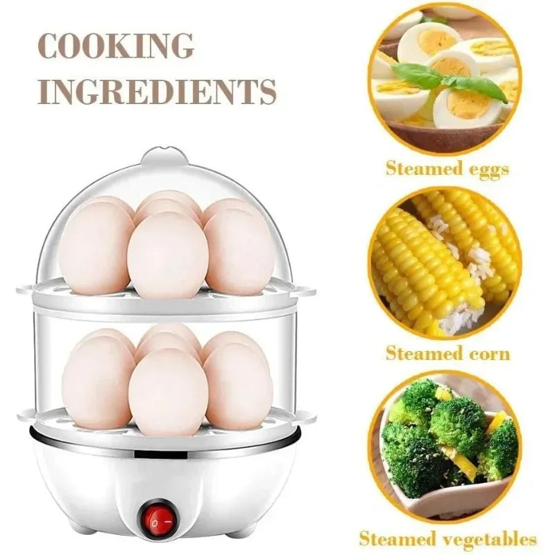 Cozedor Elétrico de Ovos e Vaporizador Multifuncional