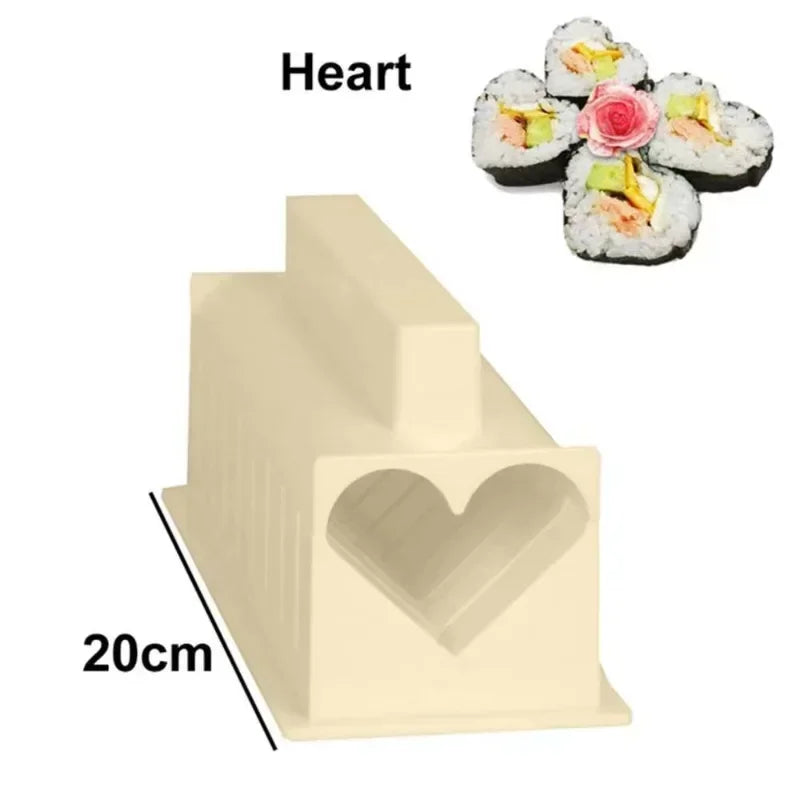 Molde de Sushi DIY com Formas Múltiplas para Rolos de Arroz Japonês