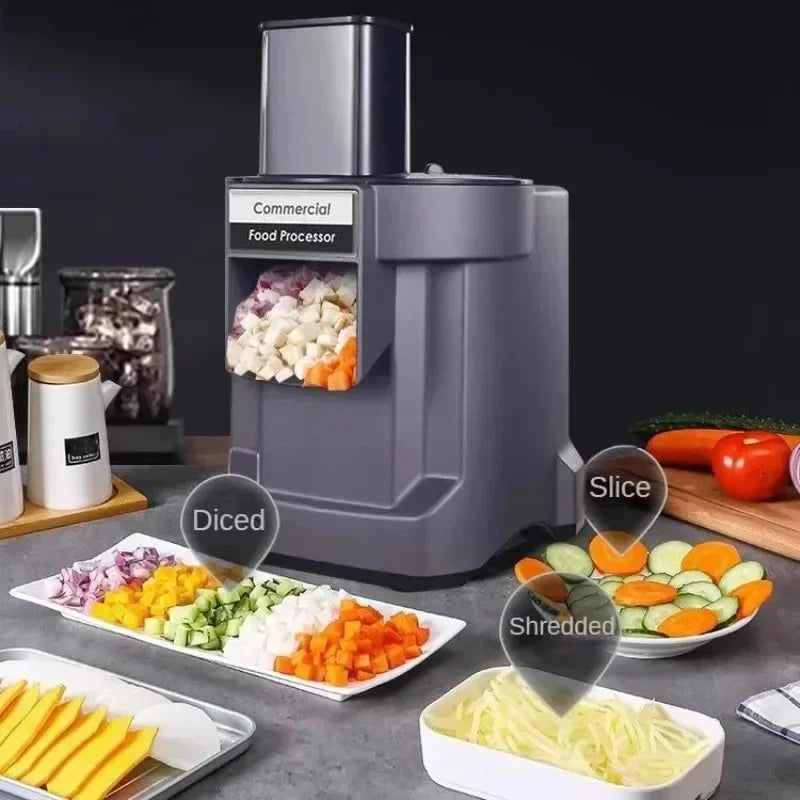 Cortador Elétrico de Legumes 3 em 1 para Fatiar, Ralar e Picar