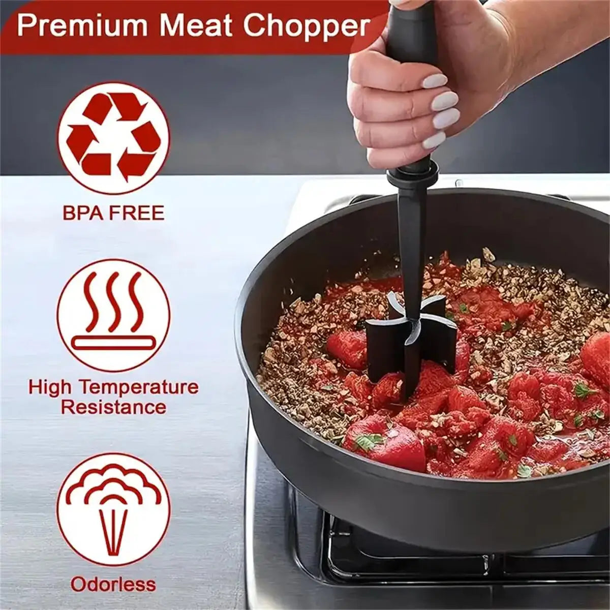 Picador e Triturador de Carne para Hambúrguer Resistente ao Calor
