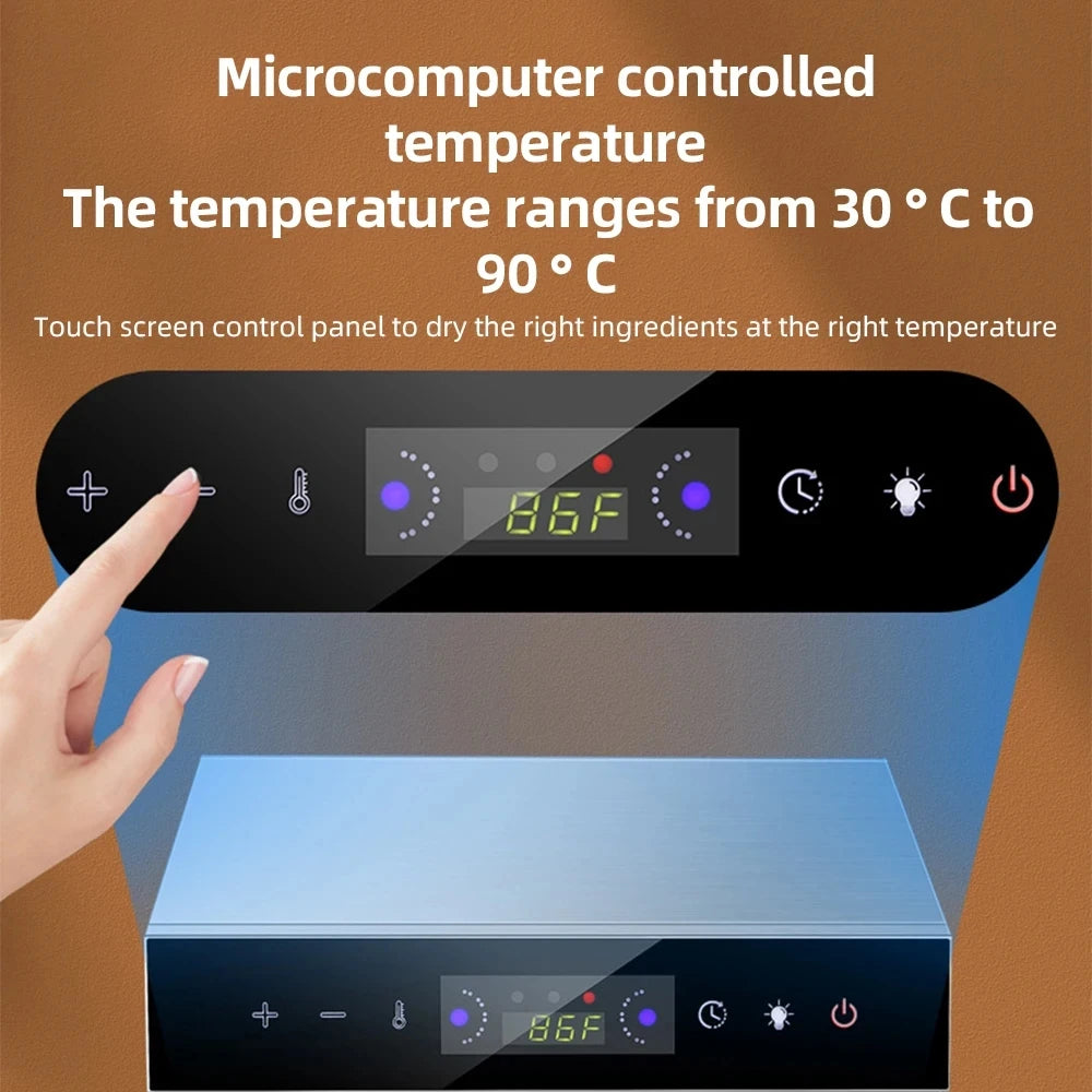 esidratador de Alimentos com Temporizador de 24 Horas e Controlo de Temperatura