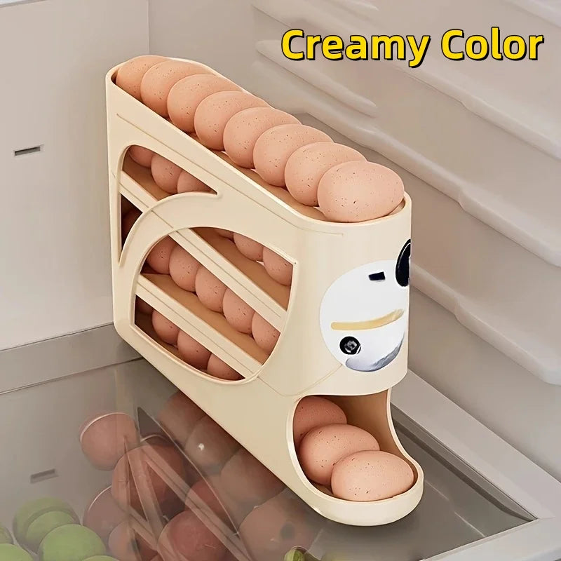 Organizador de Ovos para Frigorífico de 3 Níveis (Capacidade para 24 Ovos com Sistema Deslizante)