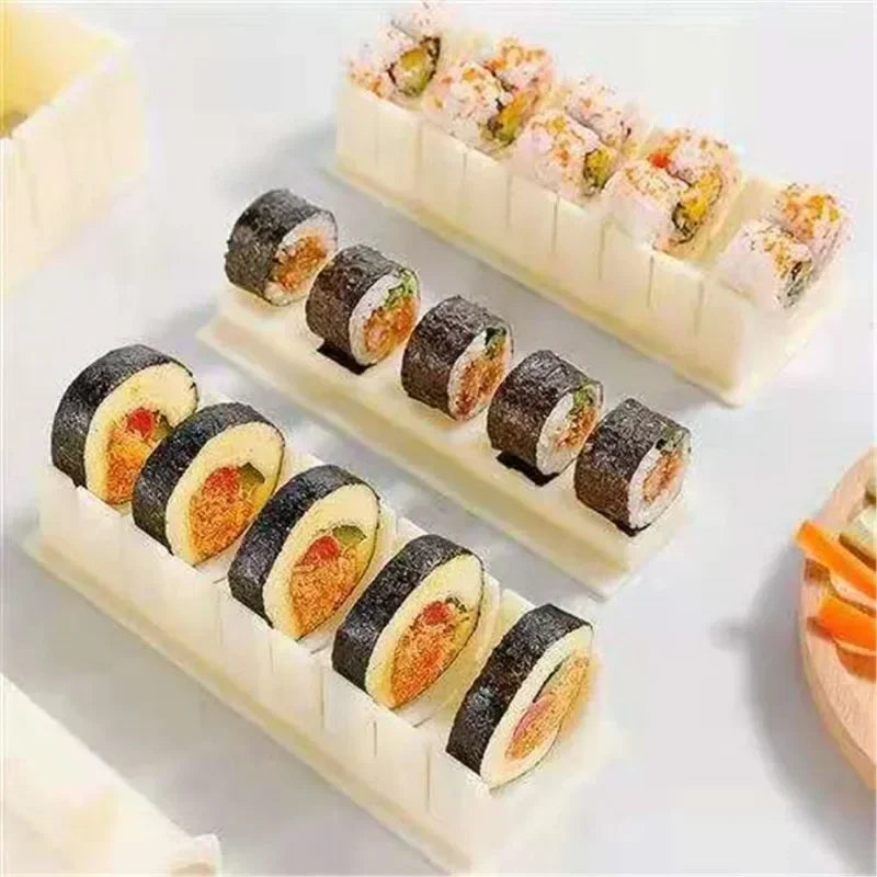 Molde de Sushi DIY com Formas Múltiplas para Rolos de Arroz Japonês