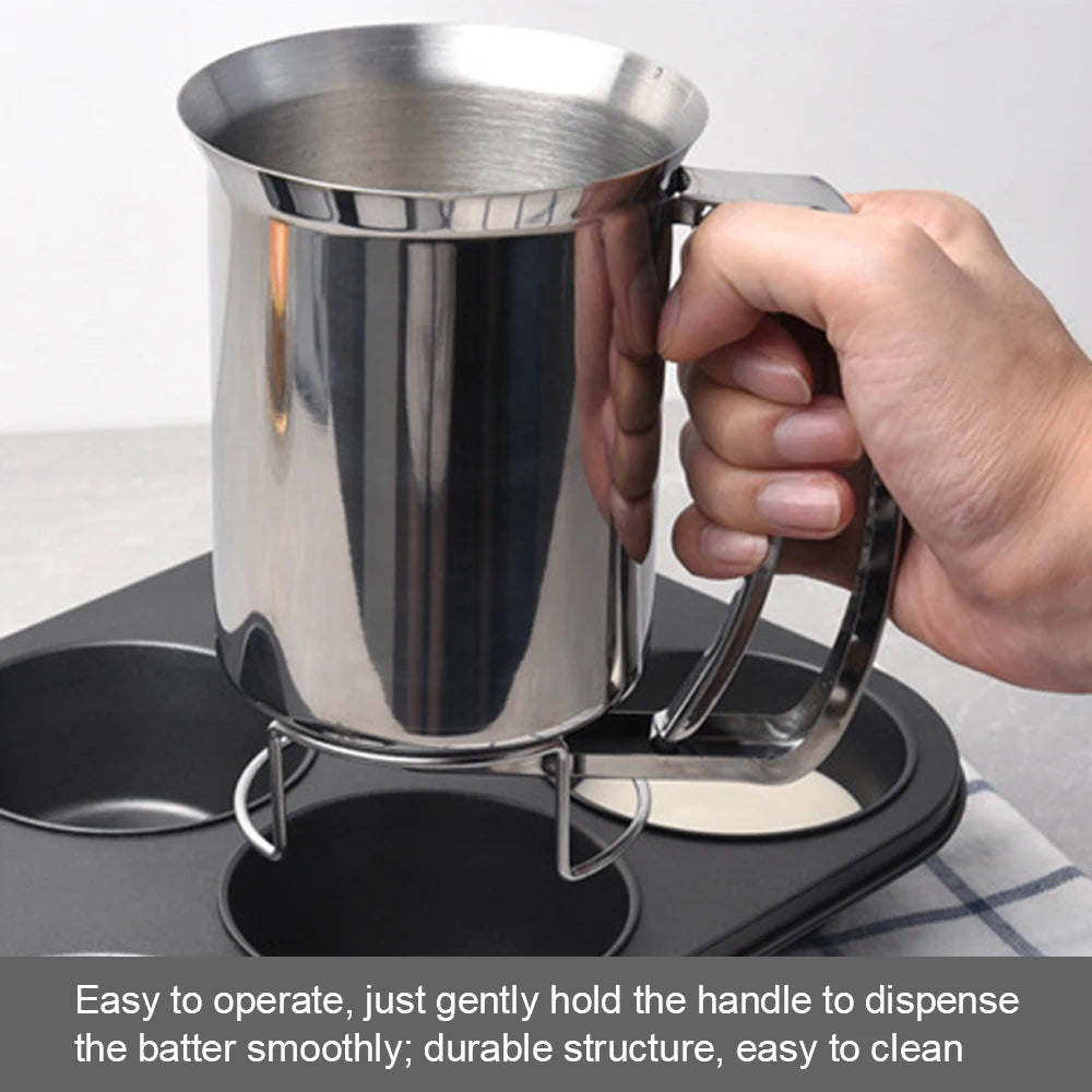 Doseador Manual de Massa em Aço Inoxidável para Bolos e Waffles