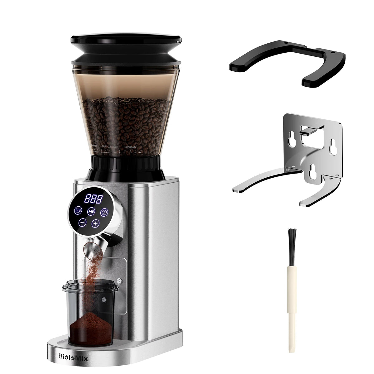 Moinho de Café BioloMix com Mós Cónicas e 48 Níveis de Moagem