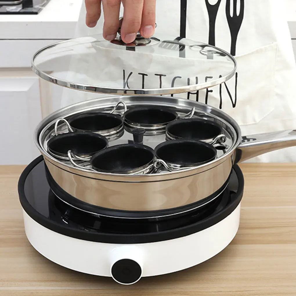 Frigideira para Ovos Pochê e Vaporesso Universal em Aço Inoxidável