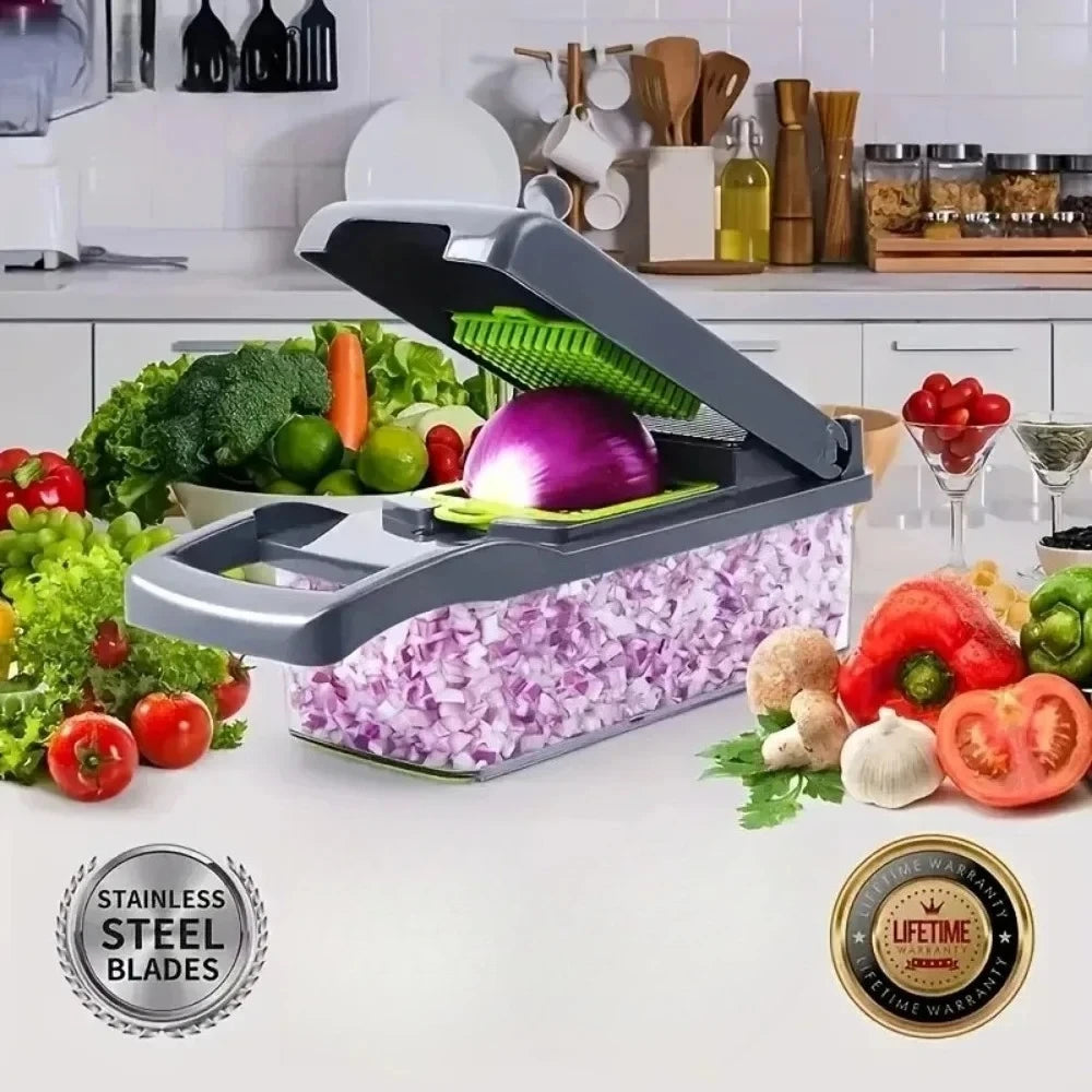 Cortador e Processador de Legumes 14 em 1 ou 16 em 1