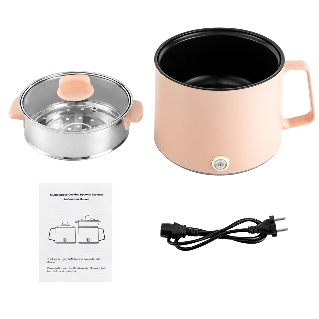 Panela Elétrica Mini Multifuncional Antiaderente para Arroz, Massa e Sopas