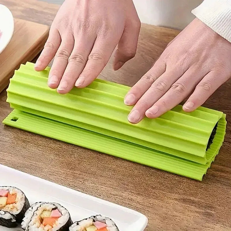 Esteira de Silicone Antiaderente para Enrolar Sushi com Efeito Bambu e Fácil Limpeza