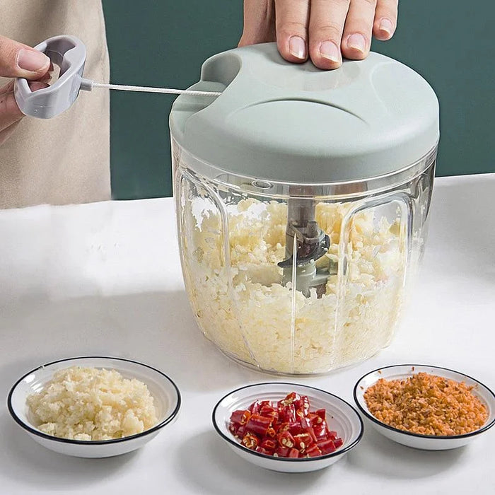 Picador Manual de Alho e Legumes com Lâmina em Aço Inoxidável – 500/900 ml