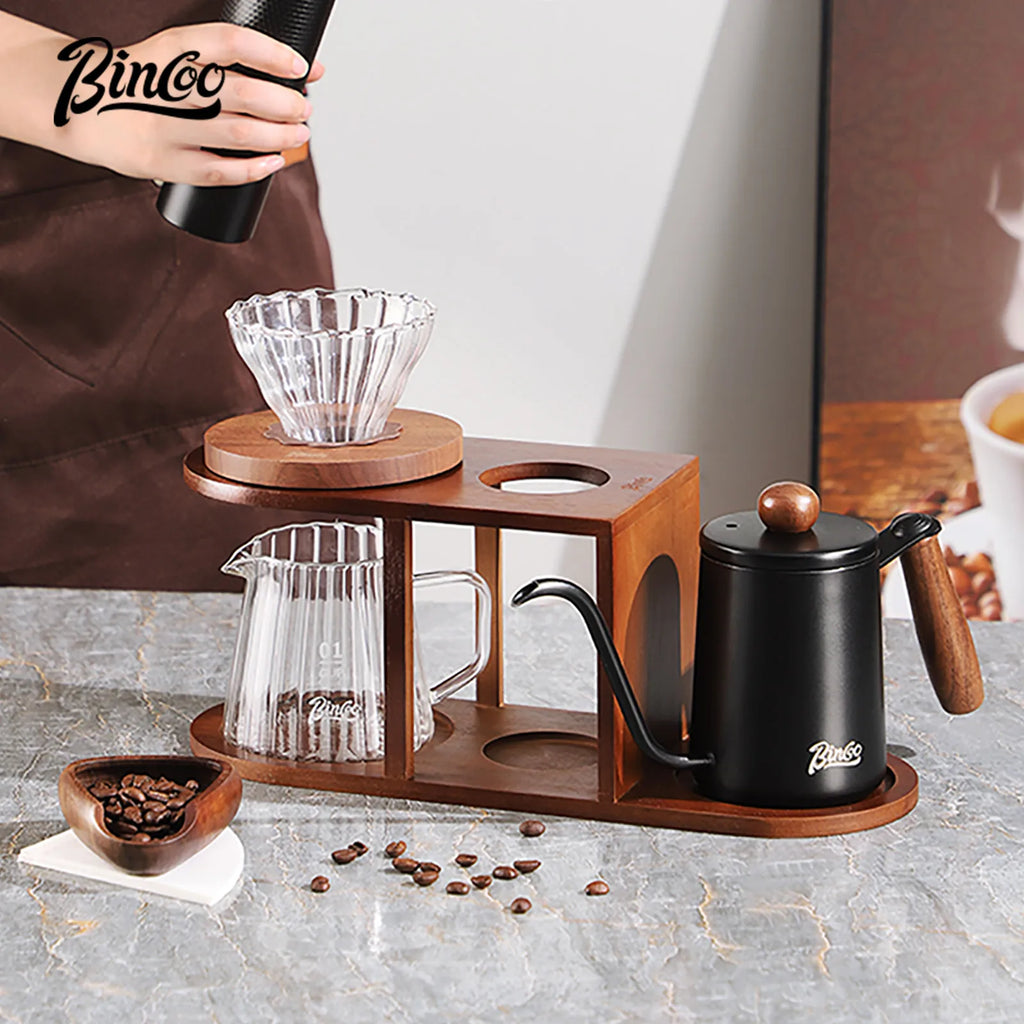 Suporte de Café Pour Over Bincoo com Prateleira de Armazenamento e Suporte para Filtro