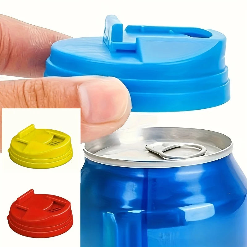 Pack de 3 a 6 Tampas de Proteção Reutilizáveis para Latas de Bebida e Refrigerante