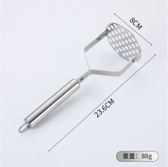 Esmagador Manual de Batatas e Legumes em Aço Inoxidável
