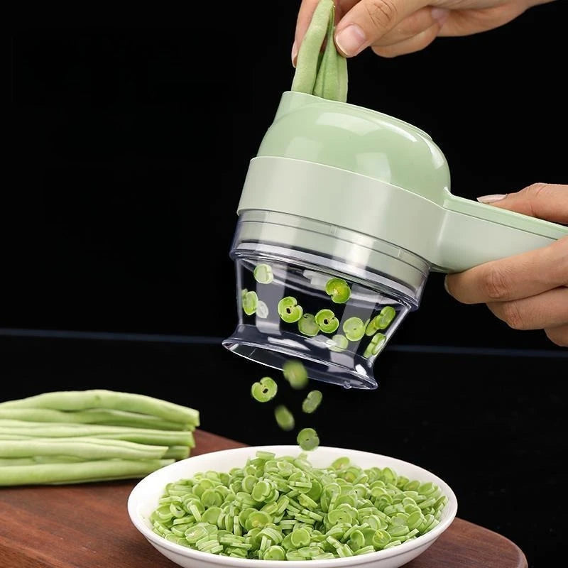 Processador de Alimentos Manual Multifuncional e Picador USB para Legumes, Frutas e Carne