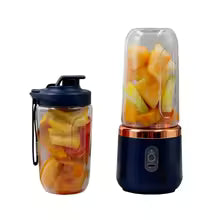Liquidificador e Misturador Portátil USB (6 Lâminas + 2 Copos para Viagem