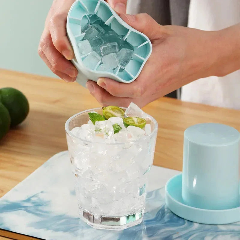 Molde de Copo de Gelo em Silicone Alimentar – Gelo Criativo para Uísque e Cerveja