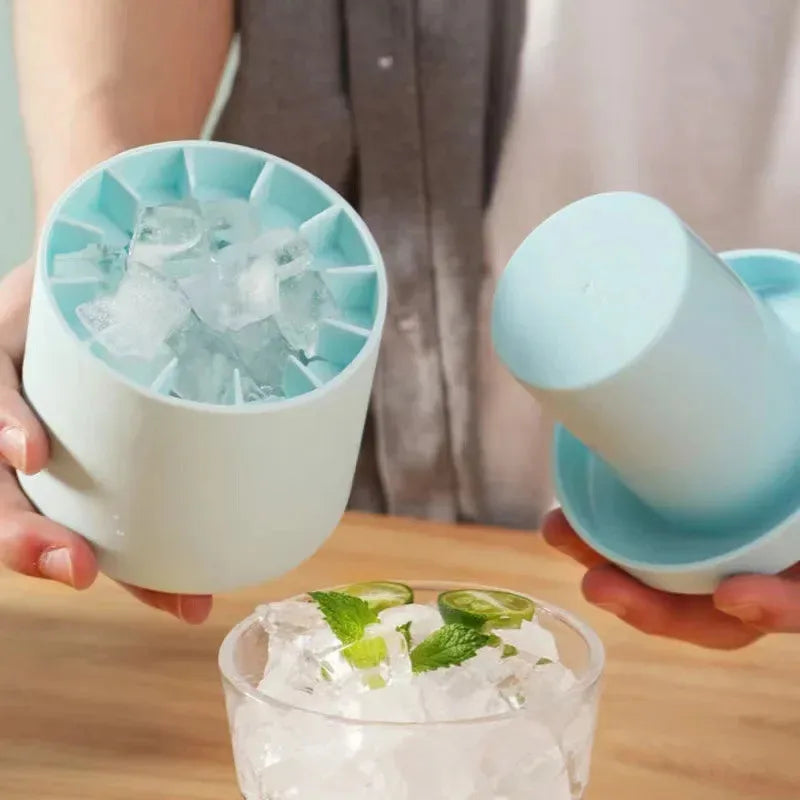 Molde de Copo de Gelo em Silicone Alimentar – Gelo Criativo para Uísque e Cerveja