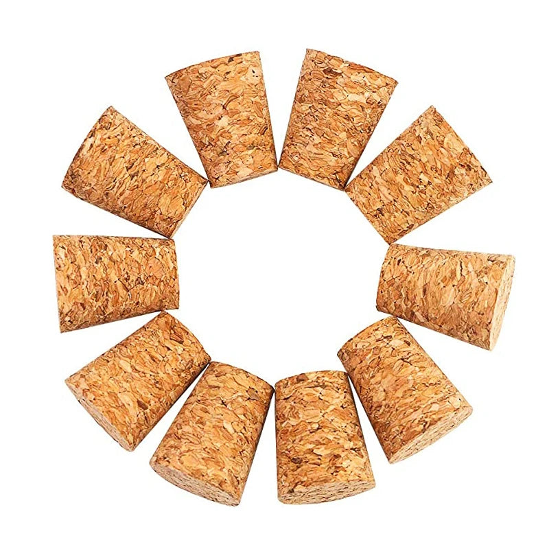 Título: Rolhas de Cortiça Cónicas para Garrafas de Vinho e Cerveja (Conjunto de 5 a 100 Peças)