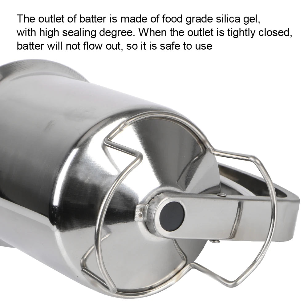 Doseador Manual de Massa em Aço Inoxidável para Bolos e Waffles