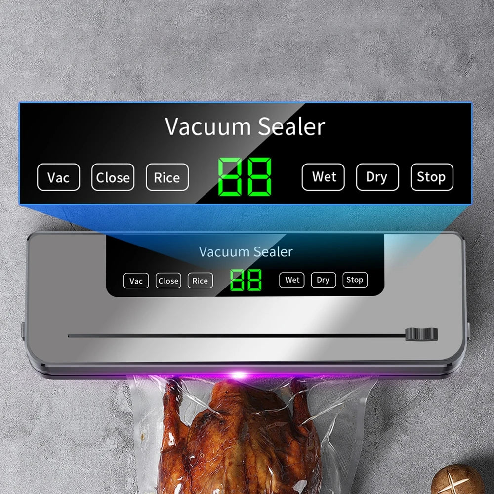 Máquina Seladora a Vácuo para Alimentos 220V - 5 Modos com 10 Sacos