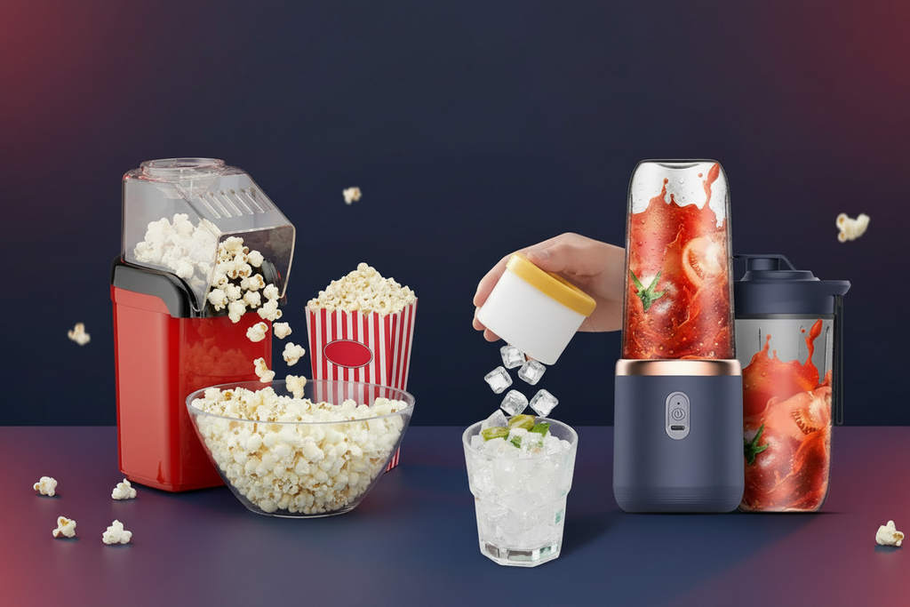 Kit Cinema em Casa — Pipocas, Bebidas e Gelo