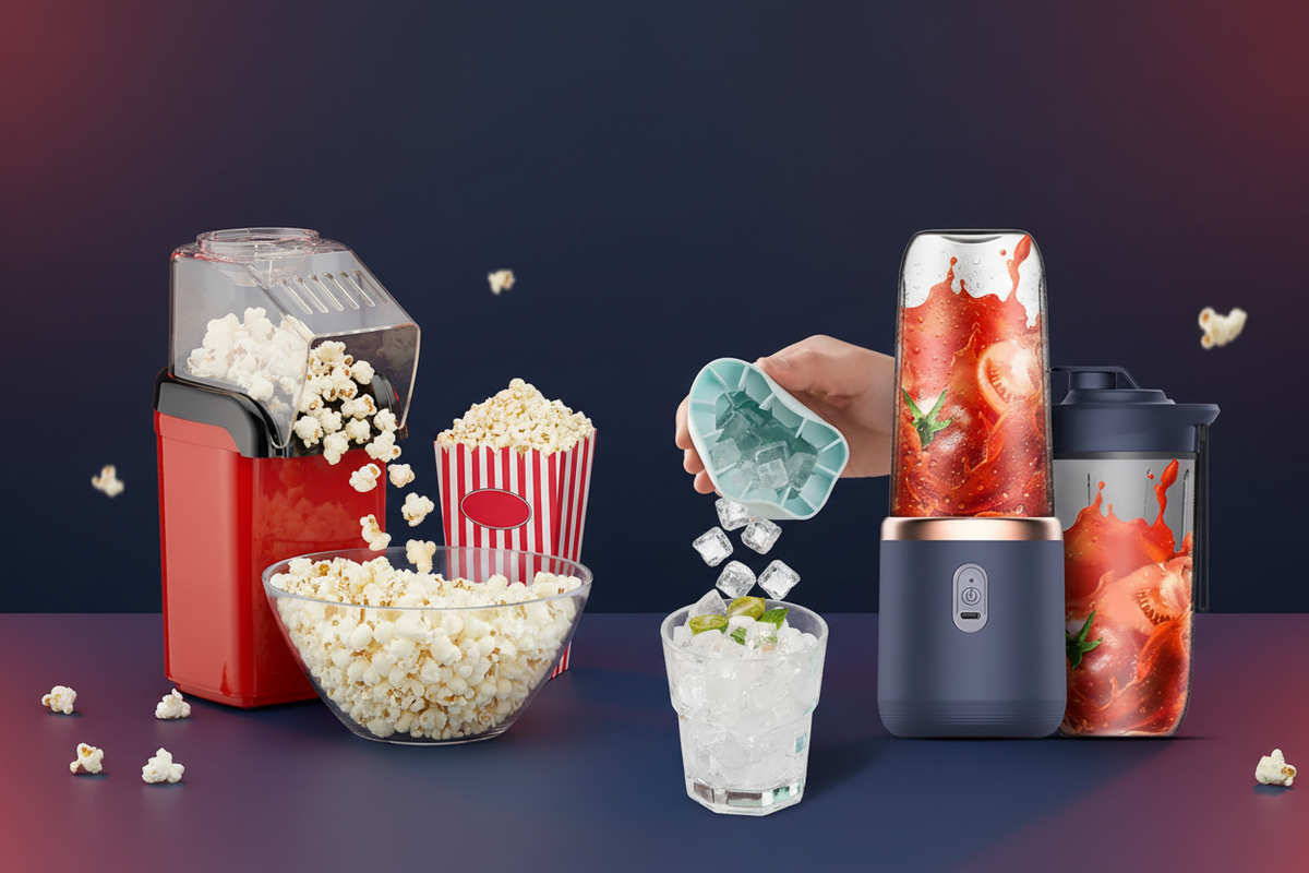 Kit Cinema em Casa — Pipocas, Bebidas e Gelo